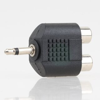 Audio Adapter 3.5mm Mono Klinkenstecker auf 2x Cinch Kupplung