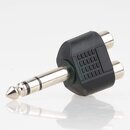 Audio Adapter 6.3mm Stereo Klinkenstecker auf 2x Cinch...