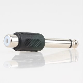 Audio Adapter 6.3mm Mono Klinkenstecker auf 1x Cinch Kupplung