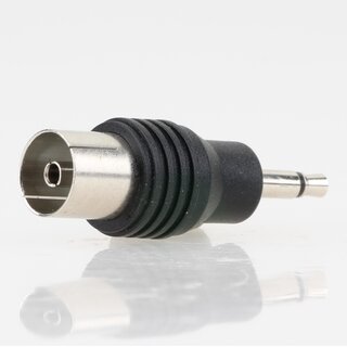Audio Adapter 3.5mm Mono Klinkenstecker auf TV-Kupplung &ndash; Profitec AD 1349