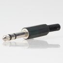 Klinkenstecker 6,3 mm Stereo Kunststoff mit Knickschutz