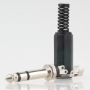 Klinkenstecker 6,3 mm Stereo Kunststoff mit Knickschutz
