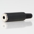 Klinkenkupplung 3,5 mm Stereo Kunststoff mit Knickschutz