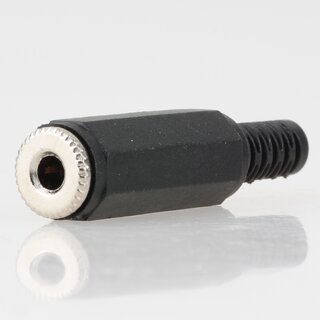 Klinkenkupplung 3,5 mm Stereo Kunststoff mit Knickschutz