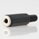 Klinkenkupplung 3,5 mm Stereo Kunststoff mit Knickschutz