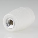 E27 Porzellan-Lampenfassung, glasiert mit M13x1 Innengewinde – dreiteilig, mit Erdungsanschluss