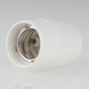 E27 Porzellan-Lampenfassung, glasiert mit M13x1 Innengewinde – dreiteilig, mit Erdungsanschluss