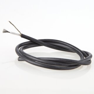 Niedervolt Silikon-Leuchtenkabel schwarz 2x0,50 mm (SICSI) &ndash; Meterware