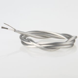 Niedervolt Silikon-Leuchtenkabel transparent 2x0,50 mm² (SICSI) – Meterware