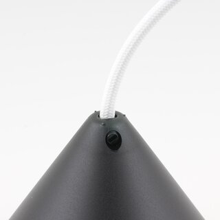 Lampen-Baldachin 110x70mm Kunststoff schwarz Pyramidenform mit Feststellschraube