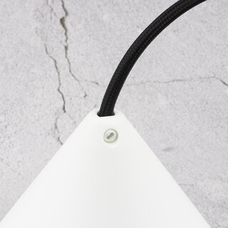 Lampen-Baldachin 110x70mm Kunststoff wei Pyramidenform mit Feststellschraube