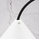 Lampen-Baldachin 110x70mm Kunststoff weiß Pyramidenform mit Feststellschraube