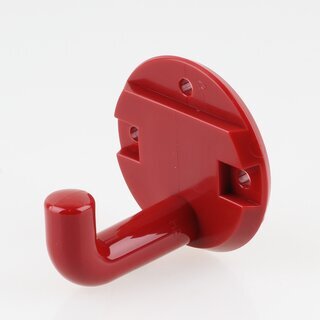 Hfele/Hewi Garderobenhaken Kunststoff 50x45mm rot glnzend