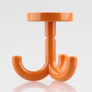 Hfele/Hewi Garderobenhaken Deckenhaken 3 Haken 50x70mm Kunststoff orange