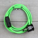 Textilkabel Anschlussleitung 2-5m neon-grn Schalter u....