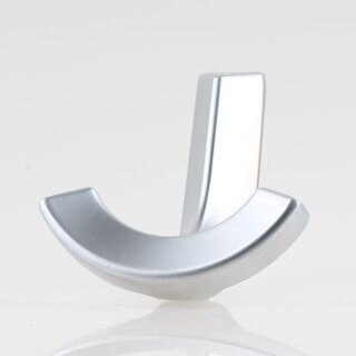 Hfele Mbel Garderobenhaken aus Metall 73x65mm mit 2 Haken verchromt matt