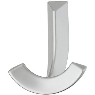 Hfele Mbel Garderobenhaken aus Metall 73x65mm mit 2 Haken verchromt matt