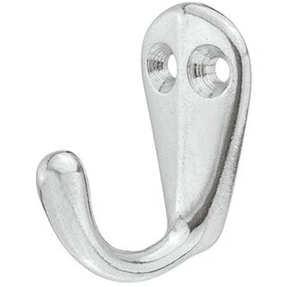 Hfele Mbel Garderobenhaken 21x40mm Aluminium poliert
