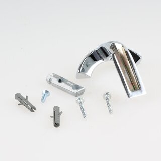 Hfele Mbel Garderobenhaken aus Metall 73x65mm mit 2 Haken verchromt poliert