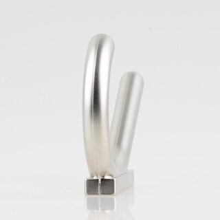 Hfele Mbel Garderobenhaken Mantelhaken aus Metall 85x10mm vernickelt matt
