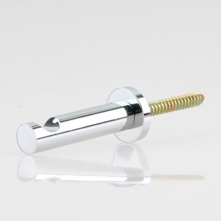 Hfele Mbel Garderobenhaken aus Messing 12x55mm verchromt poliert