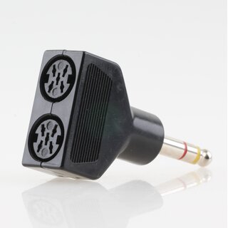 Audio Adapter 6.3mm Klinkenstecker auf 2x DIN Kupplung 5-polig