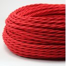 Textilkabel Stoffkabel rot 3-adrig 3x0,75 gedreht...
