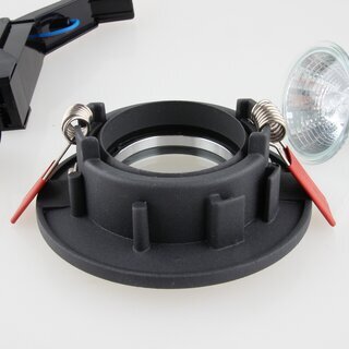 Lumiance GU10 50W Einbaustrahler 95x30mm schwarz matt inkl. Halogenlampe