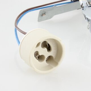 GU10/230V/50W Einbauleuchte Einbaustrahler Chrom inkl. GU10-Fassung