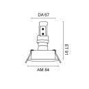 GU10/230V/50W Einbauleuchte Einbaustrahler Chrom inkl. GU10-Fassung