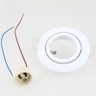 GU10/230V/50W Einbauleuchte Einbaustrahler schwenkbar wei inkl. GU10-Fassung