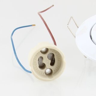 GU10/230V/50W Einbauleuchte Einbaustrahler schwenkbar wei inkl. GU10-Fassung