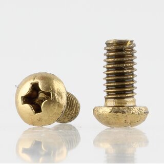 M4 Linsenschraube 8mm Metall vermessingt mit Kreuzschlitz DIN 7985 (1 Stck)