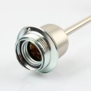 Decken Pendelrohr-Lampe Deckenlampe Deckenleuchte 40cm Nickel matt Edelstahloptik mit E27 Fassung