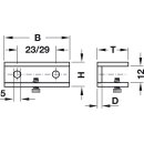 Häfele Klemmtablarträger Bodenträger für Holz und Glas 8-10mm edelstahlfarben