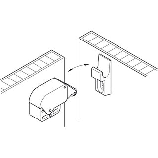 Hfele Schnappverschluss Mini-Latch mit Feder zum Schrauben vernickelt inkl. Gegenstck