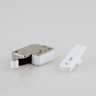 Hfele Schnappverschluss Schnpper Mini-Latch mit Feder zum Schrauben vernickelt inkl. Gegenstck