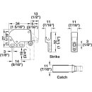 Häfele Schnappverschluss Mini-Latch mit Feder zum Schrauben vernickelt inkl. Gegenstück