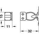 Häfele Schnappverschluss Schnäpper mit Gegenstück zum Schrauben aus Stahl