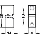 Häfele Schnappverschluss Schnäpper mit Gegenstück zum Schrauben aus Stahl