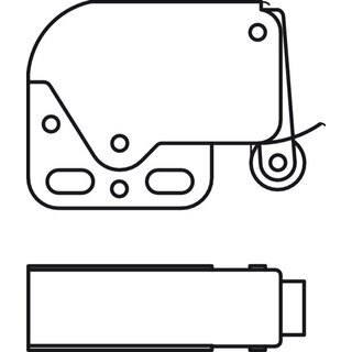 Hfele Schnappverschluss Schnpper Mini Latch mit Feder zum Schrauben vernickelt