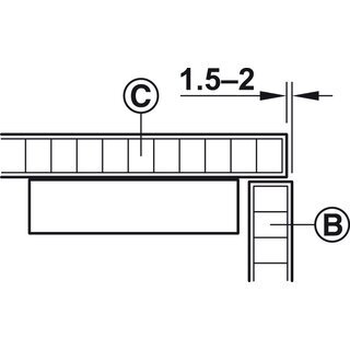 Hfele Schnappverschluss Schnpper Touch-Latch mit Feder zum Schrauben glanzvernickelt