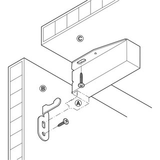 Hfele Schnappverschluss Touch-Latch mit Feder zum Schrauben glanzvernickelt
