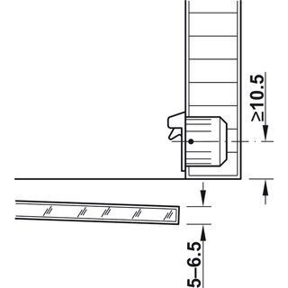 Hfele Schnappverschluss Schnpper fr 5-6.5mm Glastren