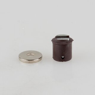 Hfele Magnetverschluss Schnpper zum Einleimen fr 9mm Bohrung Haftkraft 1.8kg braun