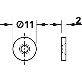 Hfele Magnetverschluss Schnpper zum Einleimen fr 9mm Bohrung Haftkraft 1.8kg braun