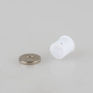 Hfele Magnetverschluss Schnpper zum Einleimen fr 9mm Bohrung Haftkraft 1.8kg wei