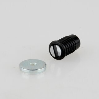 Hfele Magnetverschluss Schnpper zum Einleimen fr 8mm Bohrung Haftkraft 2kg schwarz