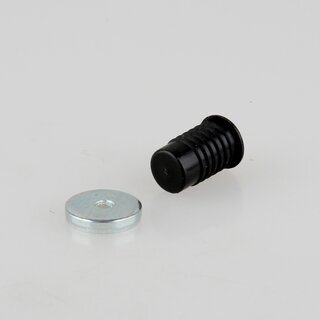 Hfele Magnetverschluss Schnpper zum Einleimen fr 8mm Bohrung Haftkraft 2kg schwarz