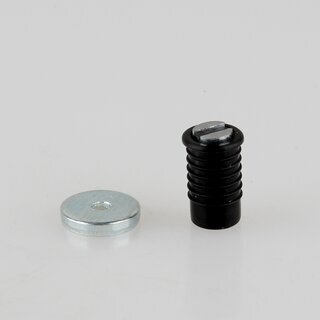 Hfele Magnetverschluss Schnpper zum Einleimen fr 8mm Bohrung Haftkraft 2kg schwarz